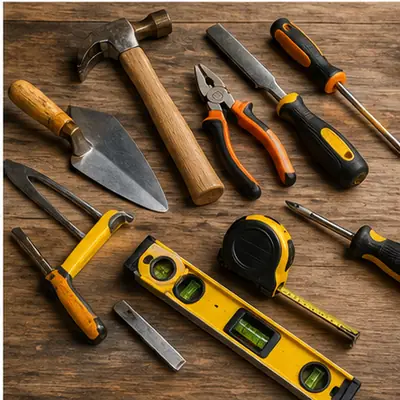 Ferramentas e acessórios para construir, instalar e reparar